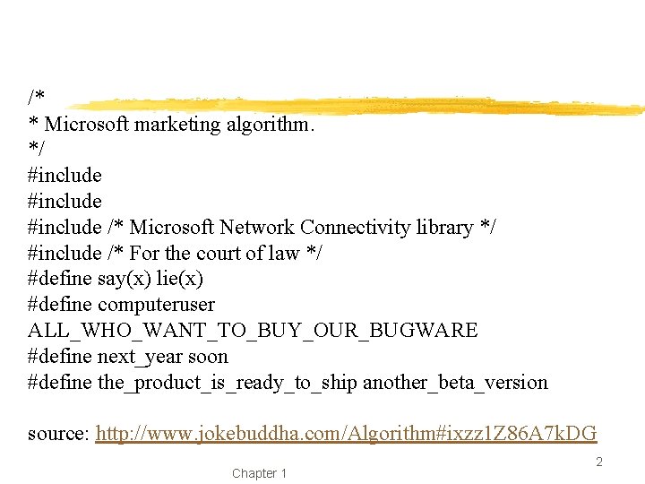 /* * Microsoft marketing algorithm. */ #include /* Microsoft Network Connectivity library */ #include