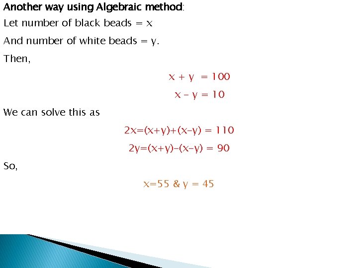 Welcome Chapter 3 Pairs Of Equations Standard 9