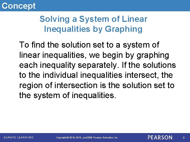 Chapter 4 Systems of Equations Section 5 Systems