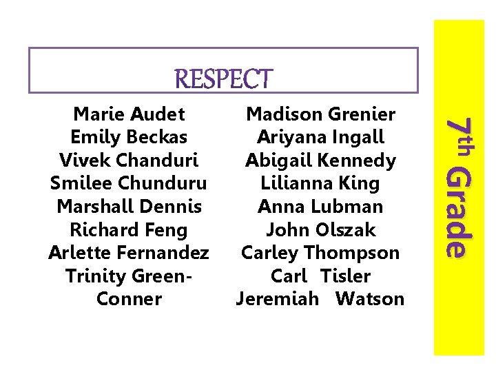 Madison Grenier Ariyana Ingall Abigail Kennedy Lilianna King Anna Lubman John Olszak Carley Thompson Madison Grenier Ariyana Ingall Abigail Kennedy Lilianna King Anna Lubman John Olszak Carley Thompson