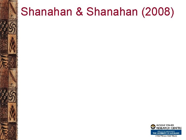 Shanahan & Shanahan (2008) 