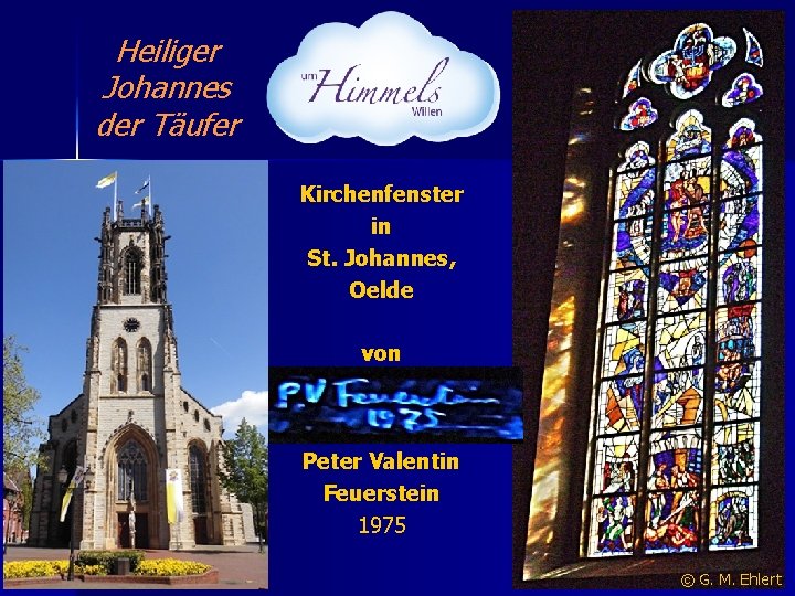 Heiliger Johannes der Täufer Kirchenfenster in St. Johannes, Oelde von Peter Valentin Feuerstein 1975