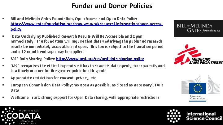 Funder and Donor Policies § Bill and Melinda Gates Foundation, Open Access and Open