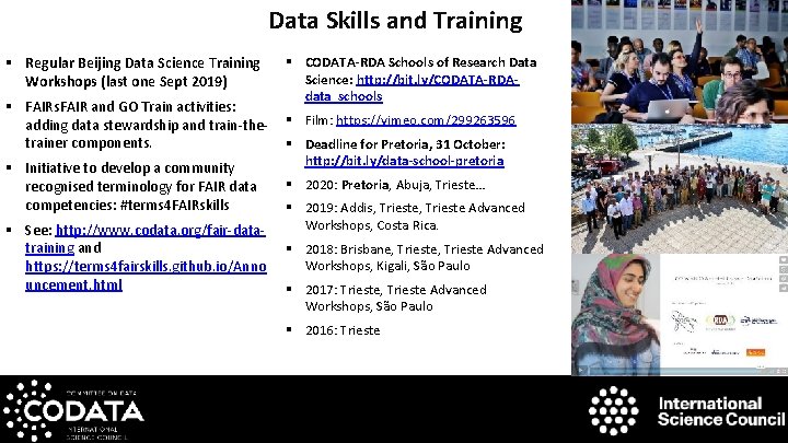 Data Skills and Training § Regular Beijing Data Science Training Workshops (last one Sept