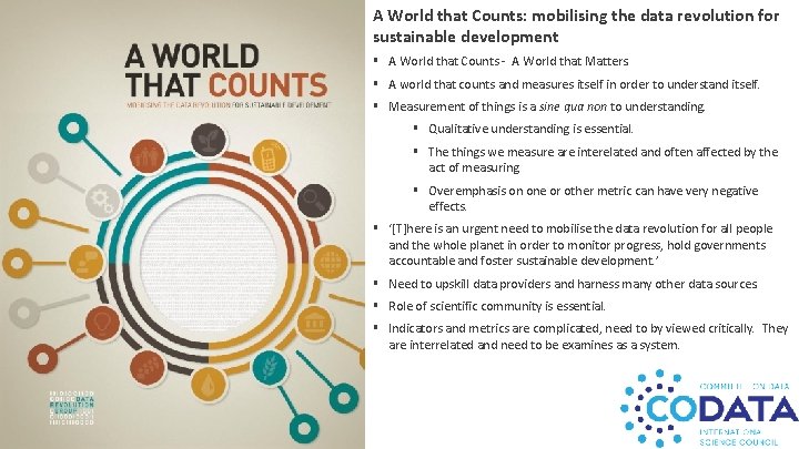 A World that Counts: mobilising the data revolution for sustainable development § A World