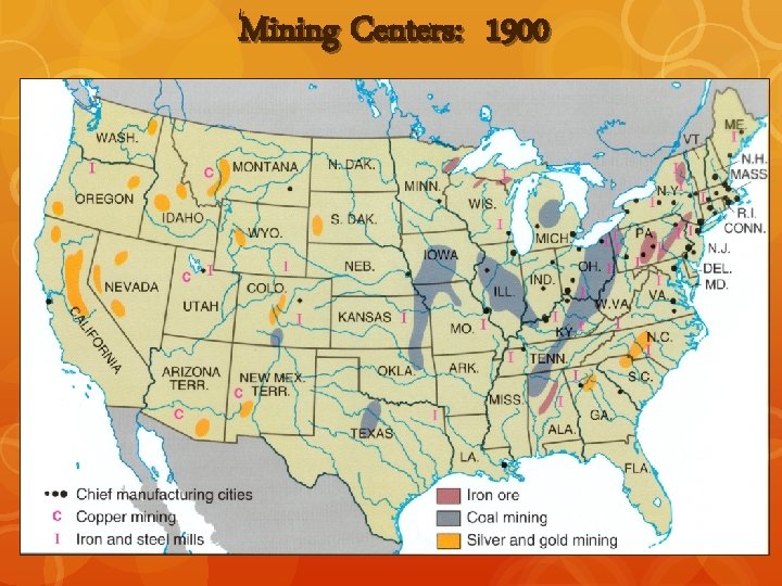 Mining Centers: 1900 