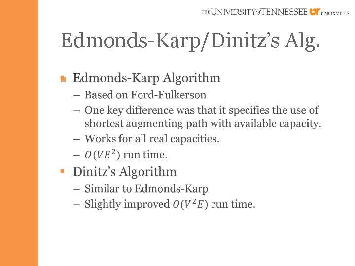 Edmonds-Karp/Dinitz’s Alg. § 