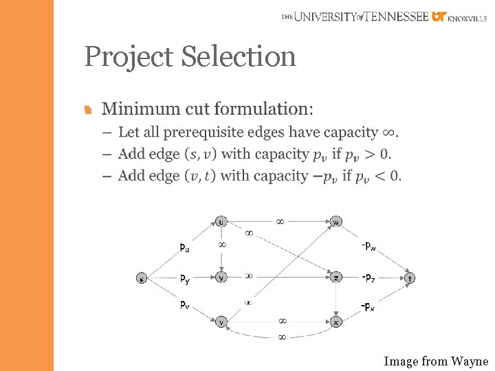 Project Selection § Image from Wayne 