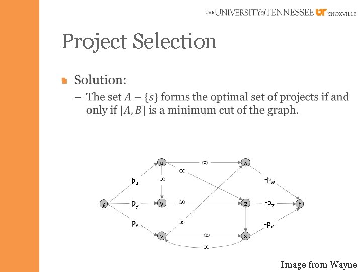Project Selection § Image from Wayne 