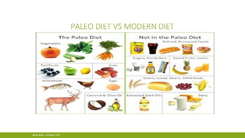 PALEO DIET VS MODERN DIET Denise Keane - Irish Paleo Girl © 
