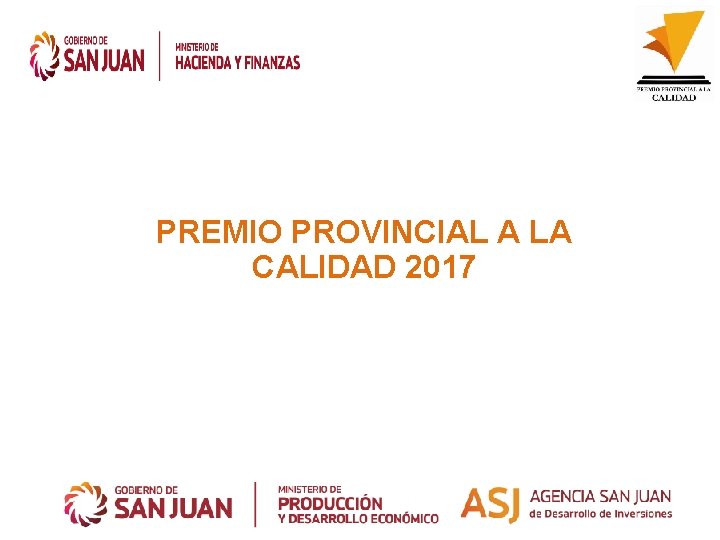 PREMIO PROVINCIAL A LA CALIDAD 2017 