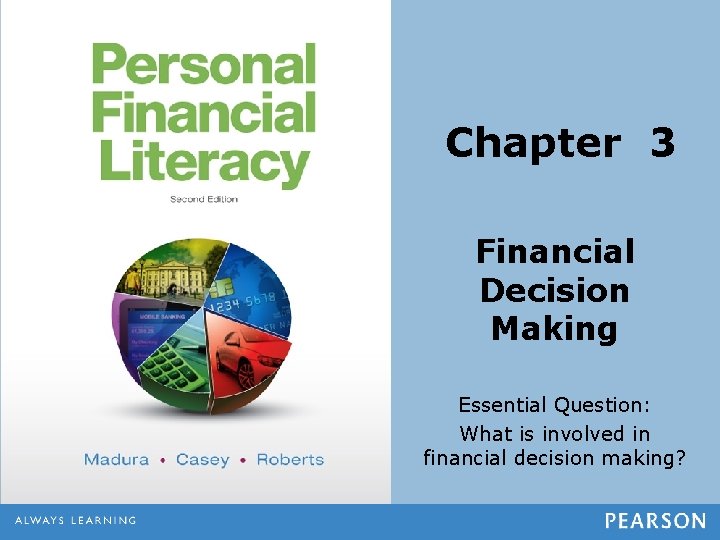 Chapter 3 Financial Decision Making Essential Question: What is involved in financial decision making?