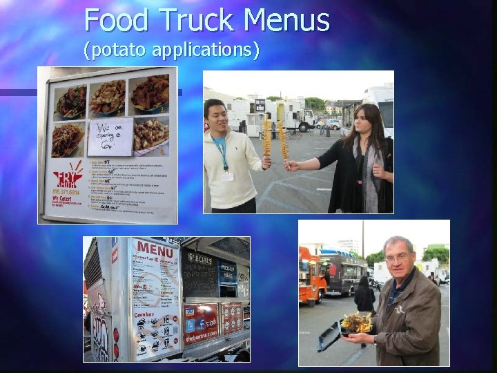 Food Truck Menus (potato applications) 