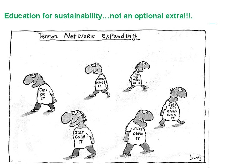  Education for sustainability…not an optional extra!!!. 