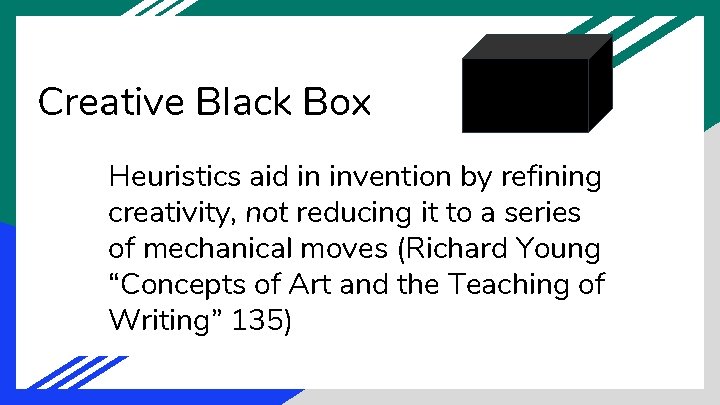 Creative Black Box Heuristics aid in invention by refining creativity, not reducing it to