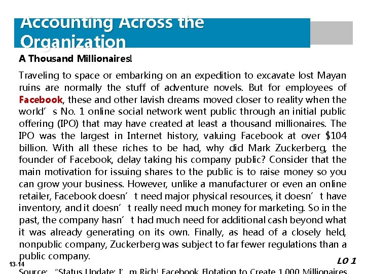 Accounting Across the Organization A Thousand Millionaires! Traveling to space or embarking on an Accounting Across the Organization A Thousand Millionaires! Traveling to space or embarking on an