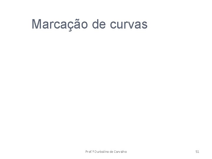 Marcação de curvas Prof. º Durbalino de Carvalho 51 