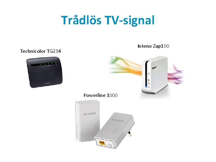 Trådlös TV-signal Inteno Zap 100 Technicolor TG 234 Powerline 1000 
