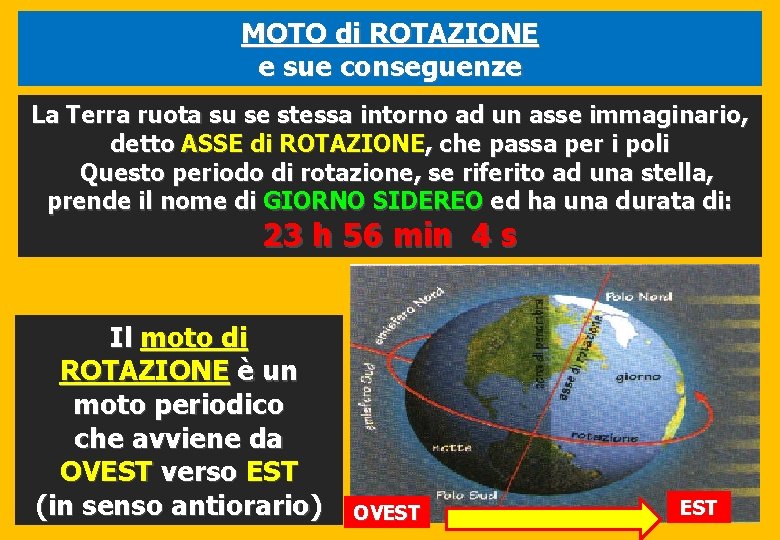 SCIENZE INTEGRATE LEZIONE N 4 Il pianeta TERRA