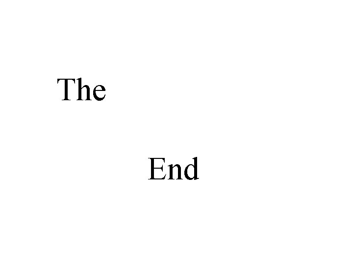 The End 
