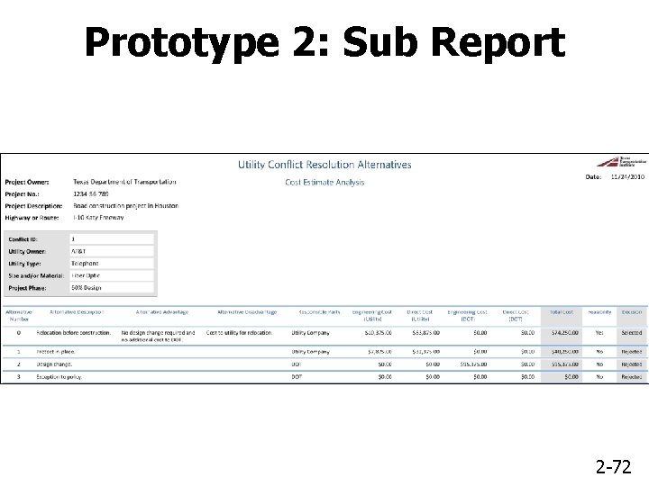Prototype 2: Sub Report 2 -72 