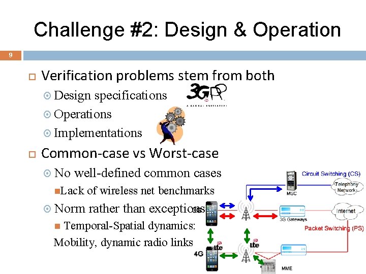 Challenge #2: Design & Operation 9 Verification problems stem from both Design specifications Operations