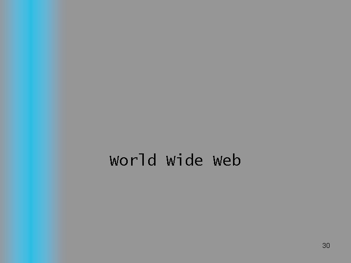 World Wide Web 30 