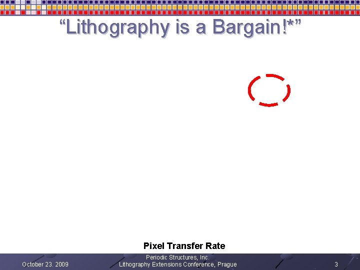 “Lithography is a Bargain!*” * Paul Arnold, ASML at the VLSI Litho Panel 2008 “Lithography is a Bargain!*” * Paul Arnold, ASML at the VLSI Litho Panel 2008