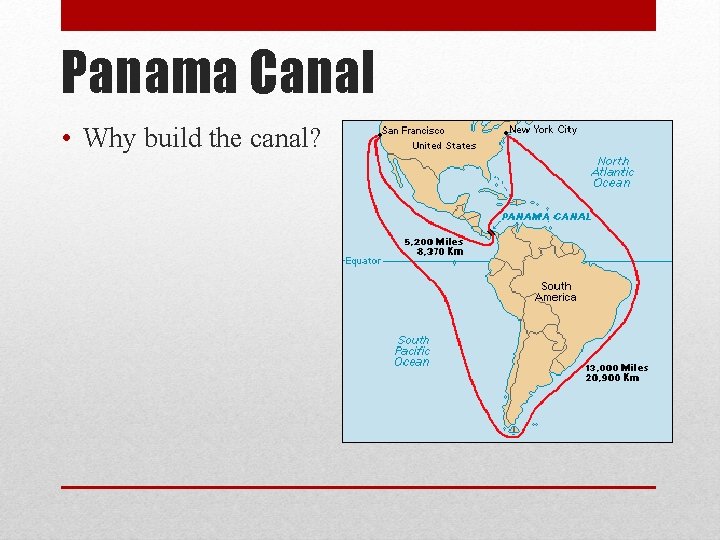 Panama Canal • Why build the canal? 
