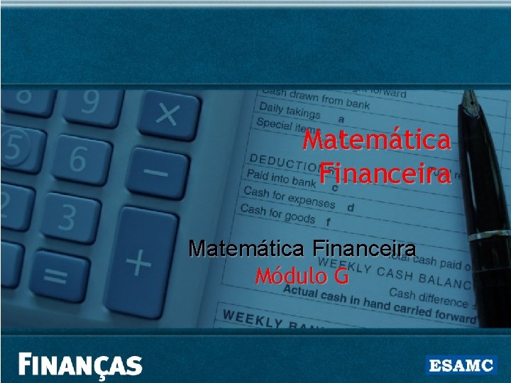 Matemática Financeira Módulo G 