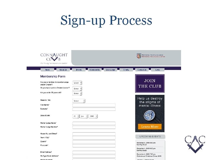 Sign-up Process 