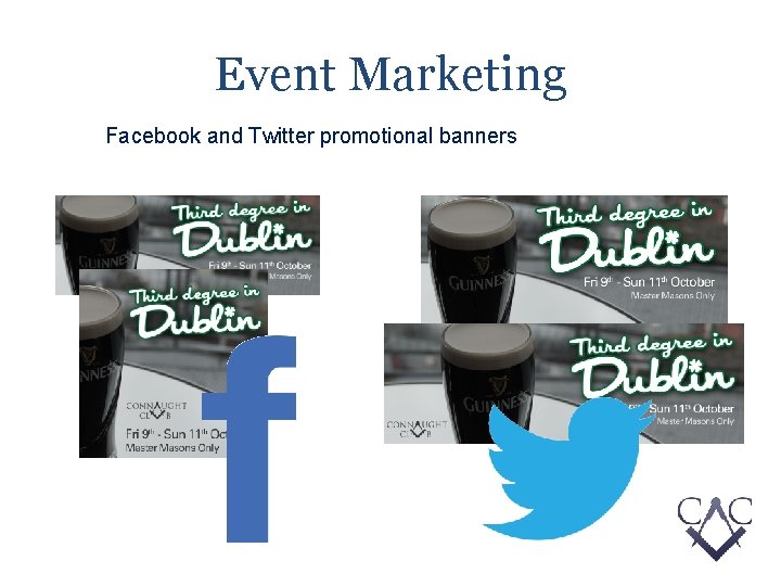 Event Marketing Facebook and Twitter promotional banners 