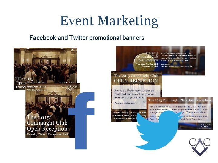 Event Marketing Facebook and Twitter promotional banners 