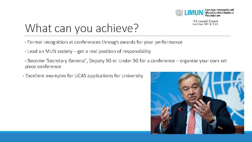 What can you achieve? - Formal recognition at conferences through awards for your performance