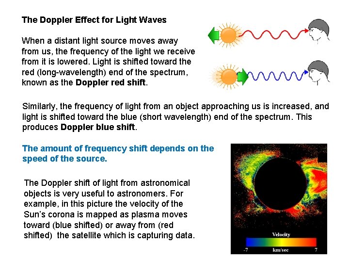 The Doppler Effect for Light Waves When a distant light source moves away from