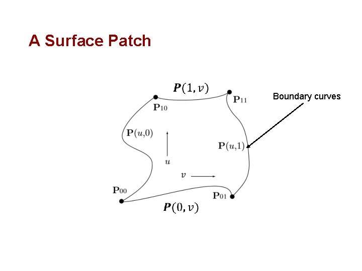 A Surface Patch Boundary curves 