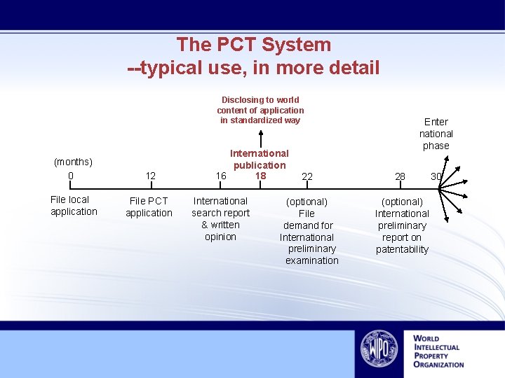 The PCT System --typical use, in more detail Disclosing to world content of application
