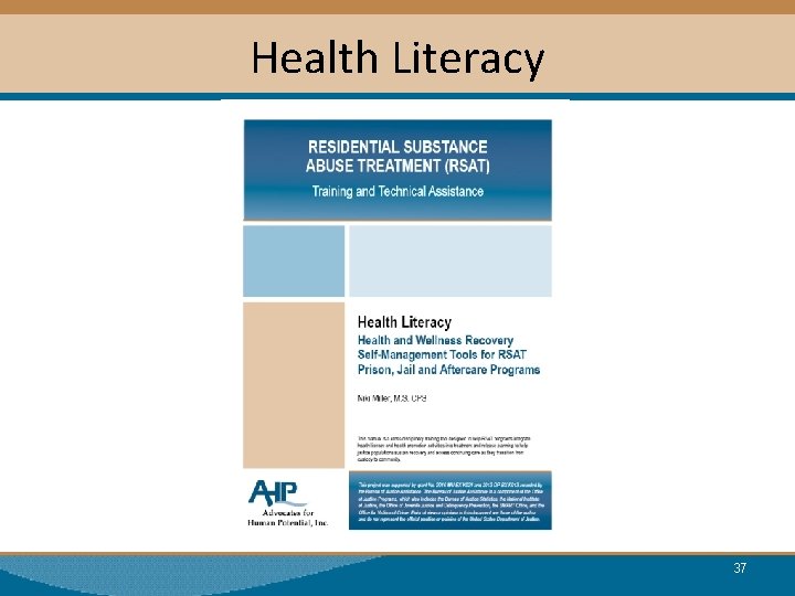 Health Literacy 37 