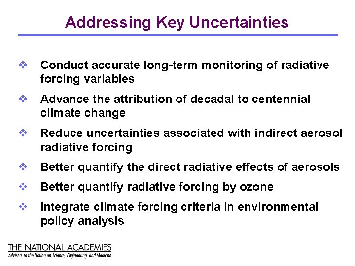 Radiative Forcing of Climate Change Expanding the Concept