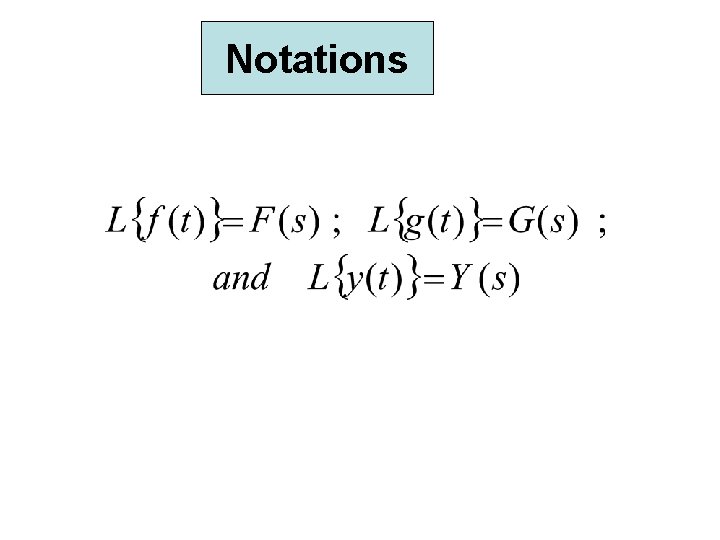 Notations Notations