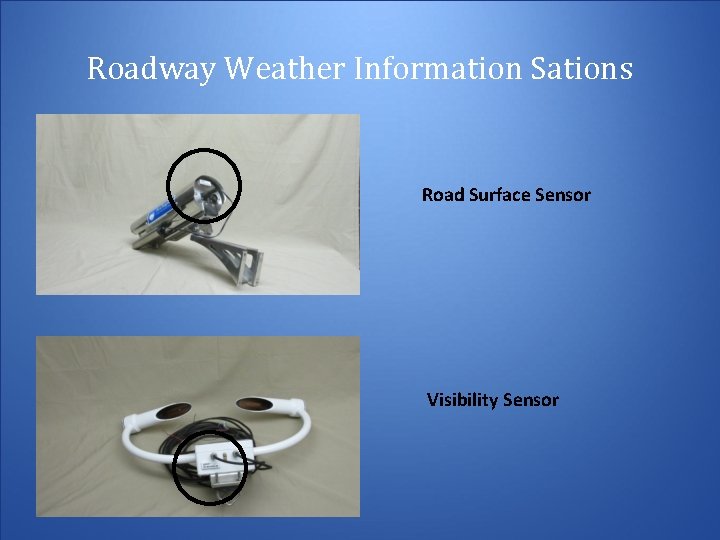 Roadway Weather Information Sations Road Surface Sensor Visibility Sensor 