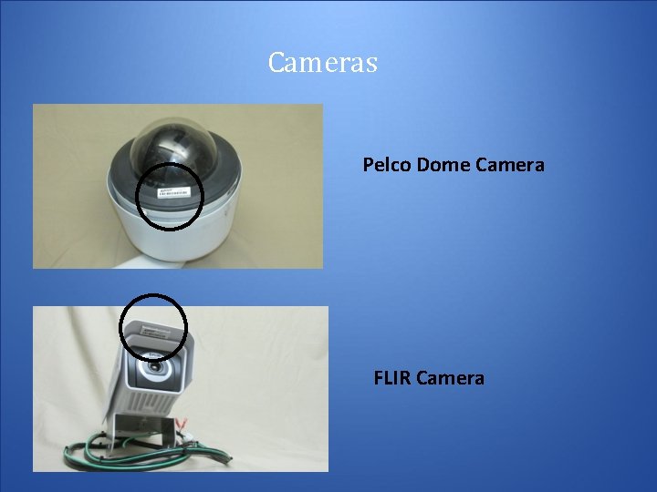 Cameras Pelco Dome Camera FLIR Camera 