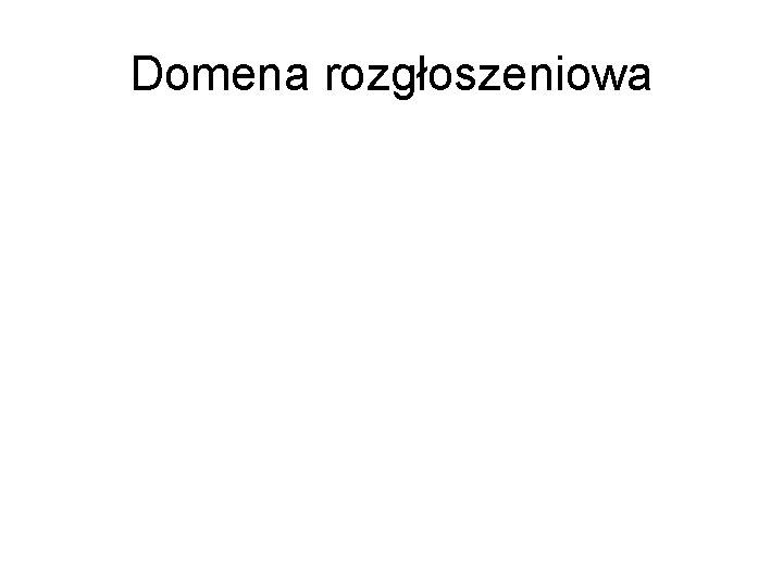 Domena rozgłoszeniowa Domena rozgłoszeniowa