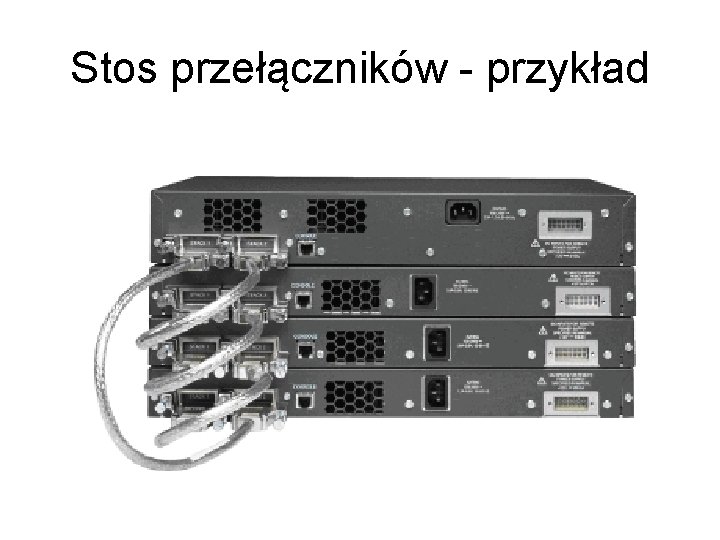 Stos przełączników - przykład Stos przełączników - przykład
