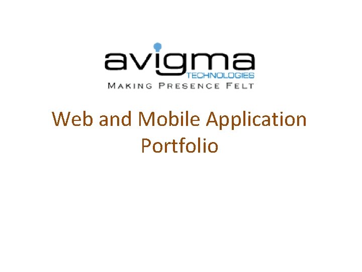 Web and Mobile Application Portfolio 
