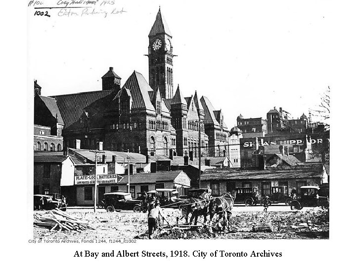 At Bay and Albert Streets, 1918. City of Toronto Archives 