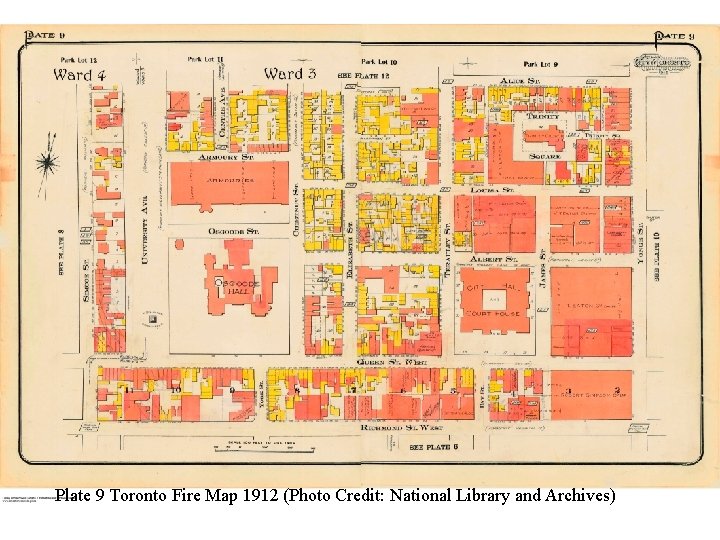 Plate 9 Toronto Fire Map 1912 (Photo Credit: National Library and Archives) 