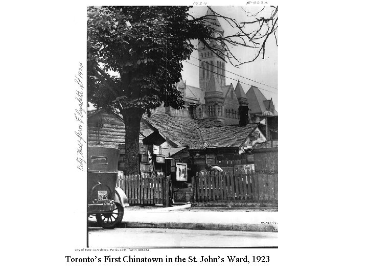 Toronto’s First Chinatown in the St. John’s Ward, 1923 