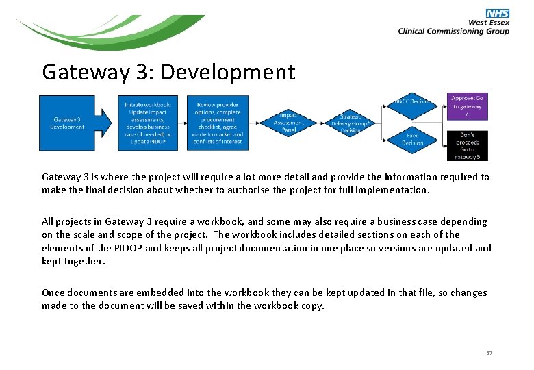 Gateway 3: Development Gateway 3 is where the project will require a lot more Gateway 3: Development Gateway 3 is where the project will require a lot more