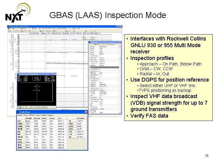 GBAS (LAAS) Inspection Mode • Interfaces with Rockwell Collins GNLU 930 or 955 Multi